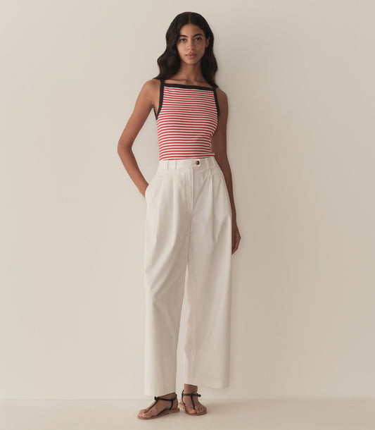 ANDREA TANK -- ROUGE NANTUCKET STRIPE