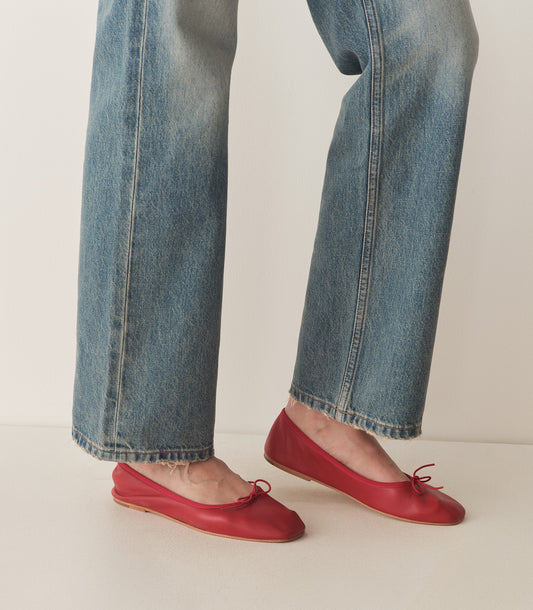 FIFI BALLET FLAT -- RED NAPPA
