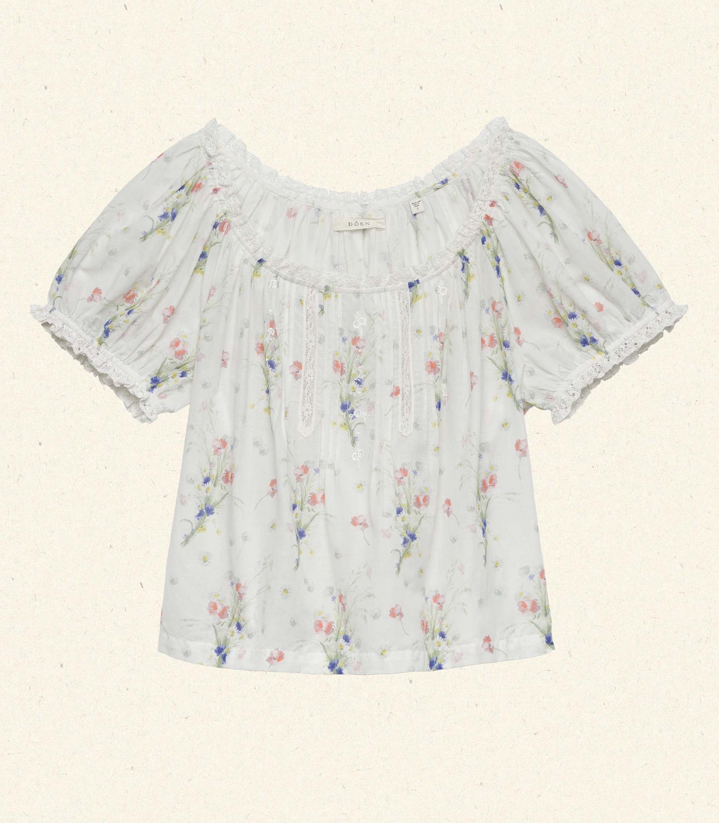 FREDERICA TOP -- PAINTED BOUQUET