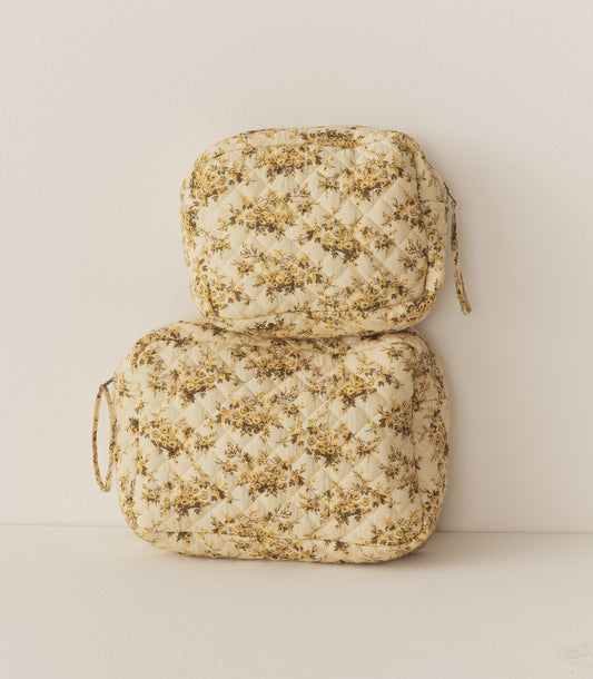 GRANDE QUINCE POUCH -- CITRON ROSIER FLORAL