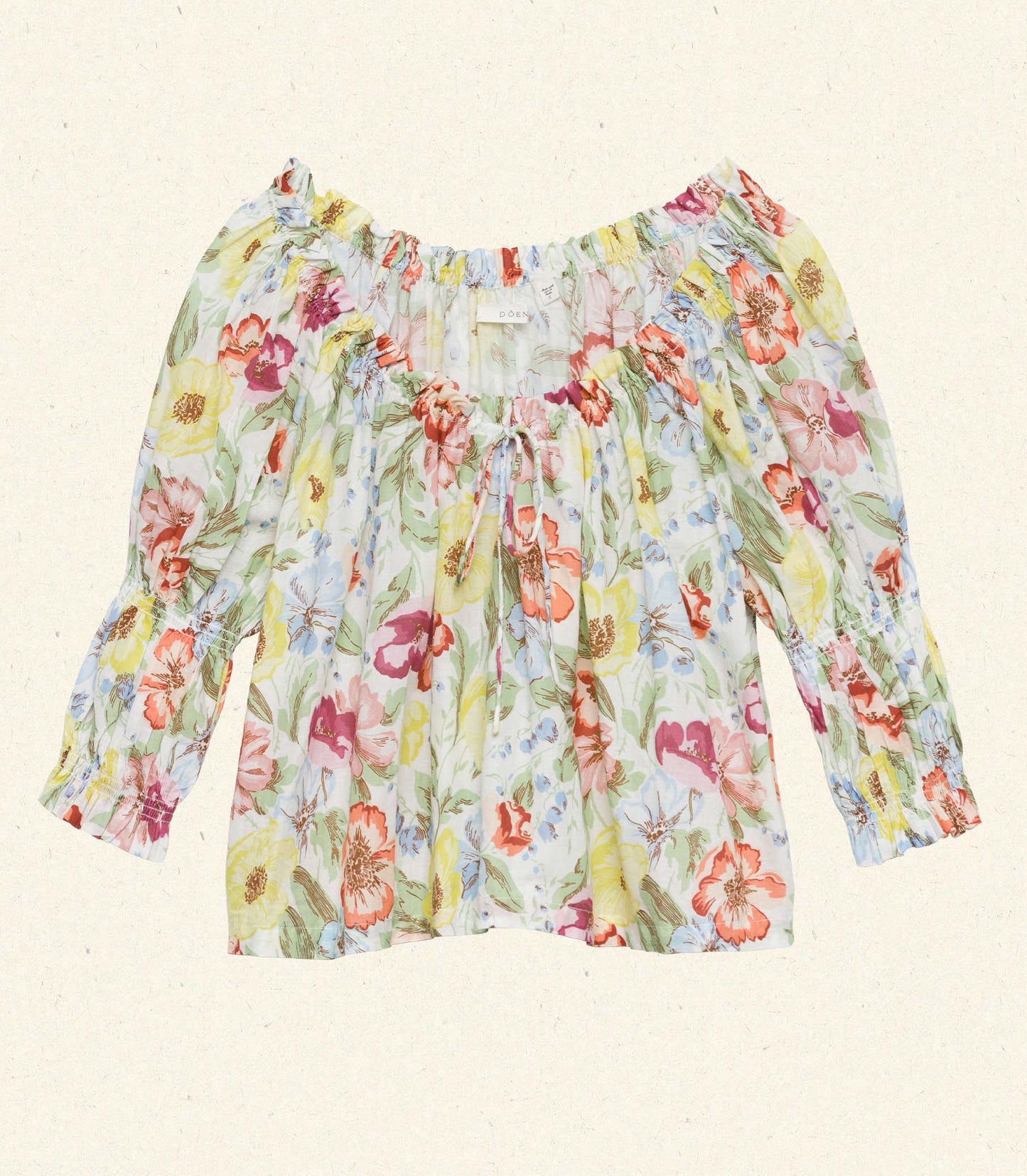 INEZ TOP -- BLANC ANEMONE BLOOM