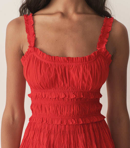 MARIANNE DRESS -- CARMINE