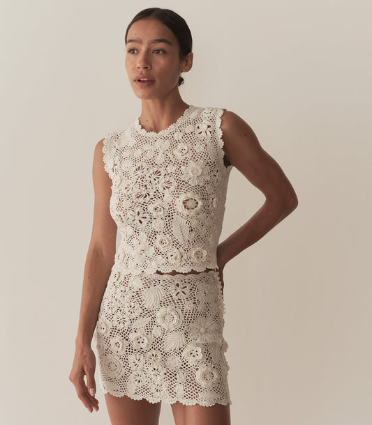 MARITZA SKIRT -- PEARL