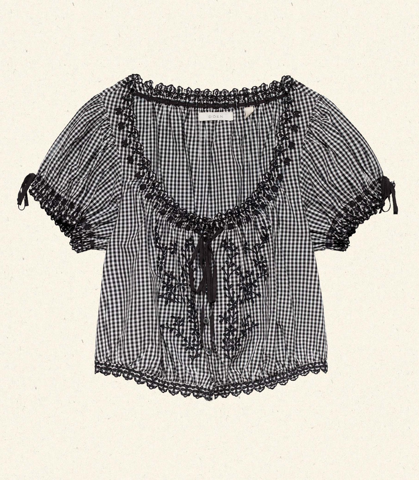 NERA TOP -- NOIR LA MADDALENA GINGHAM