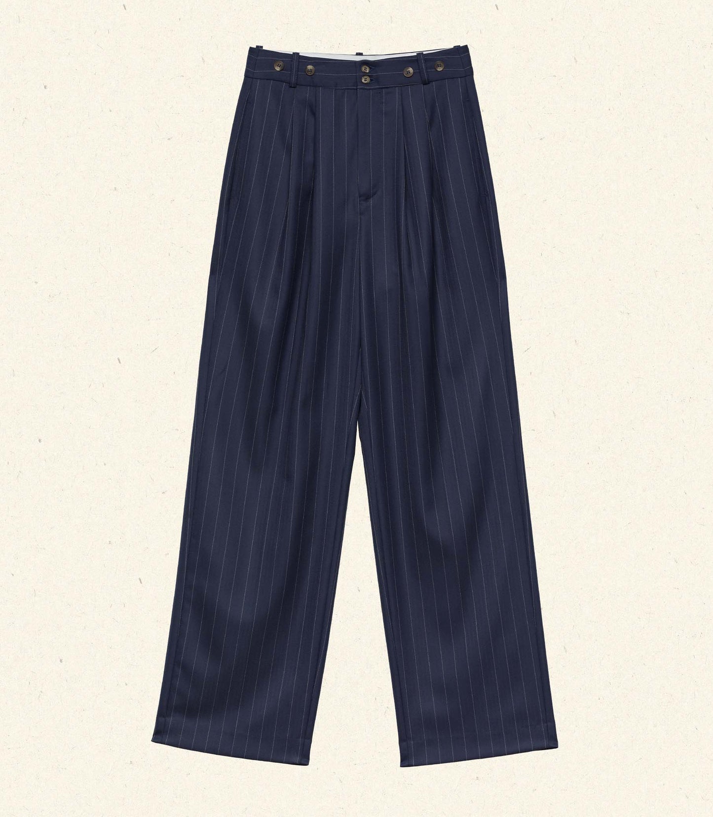 OLIVIA PANT -- NAVY GESSATO STRIPE