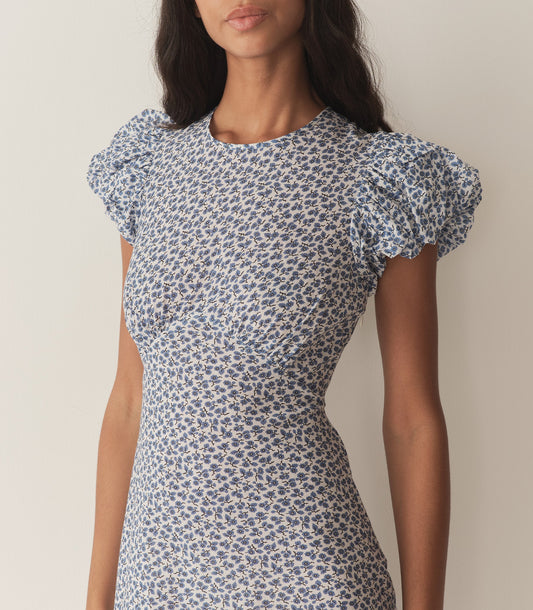 ROMINA DRESS -- CORNFLOWER HILLSIDE BLOOM
