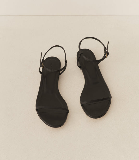 SARTENE SANDAL -- BLACK NAPPA