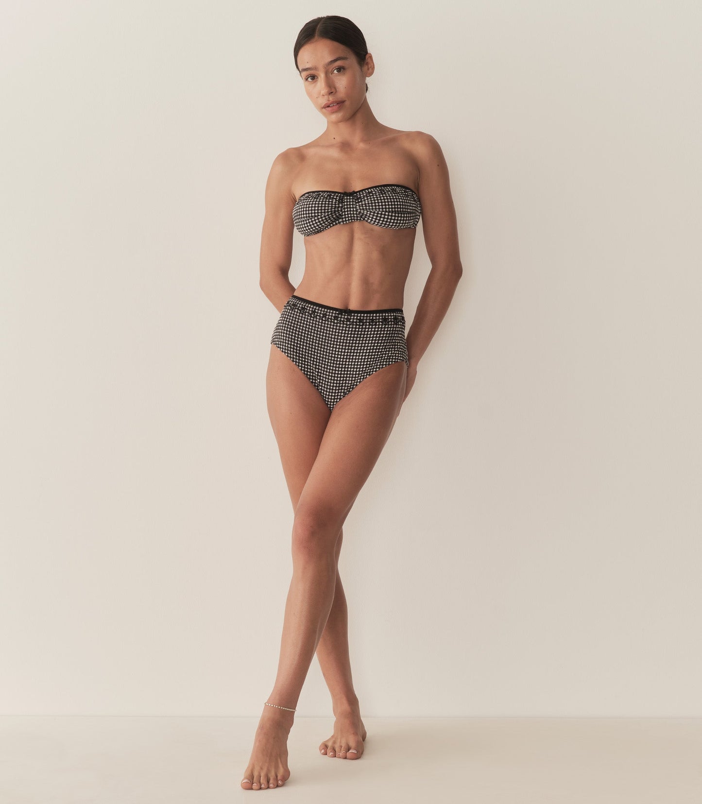 AZELINE BIKINI TOP -- LA MADDALENA GINGHAM