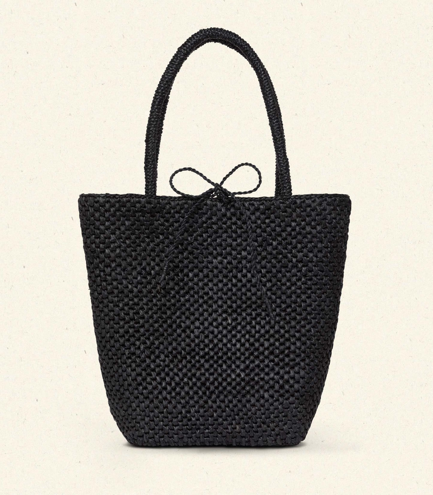 BATEAU BAG -- BLACK RAFFIA
