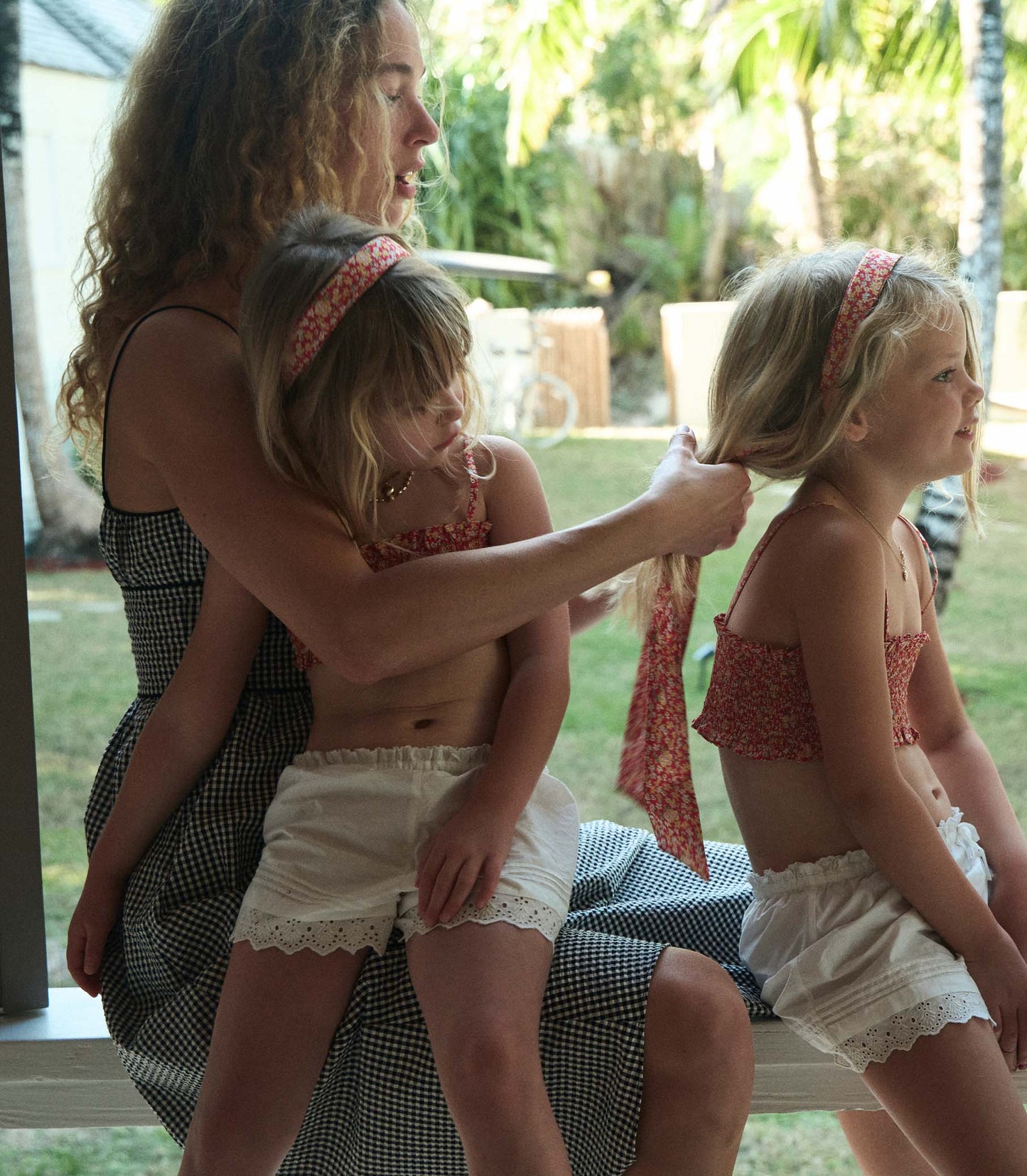 BELLINE DRESS -- NOIR LA MADDALENA GINGHAM