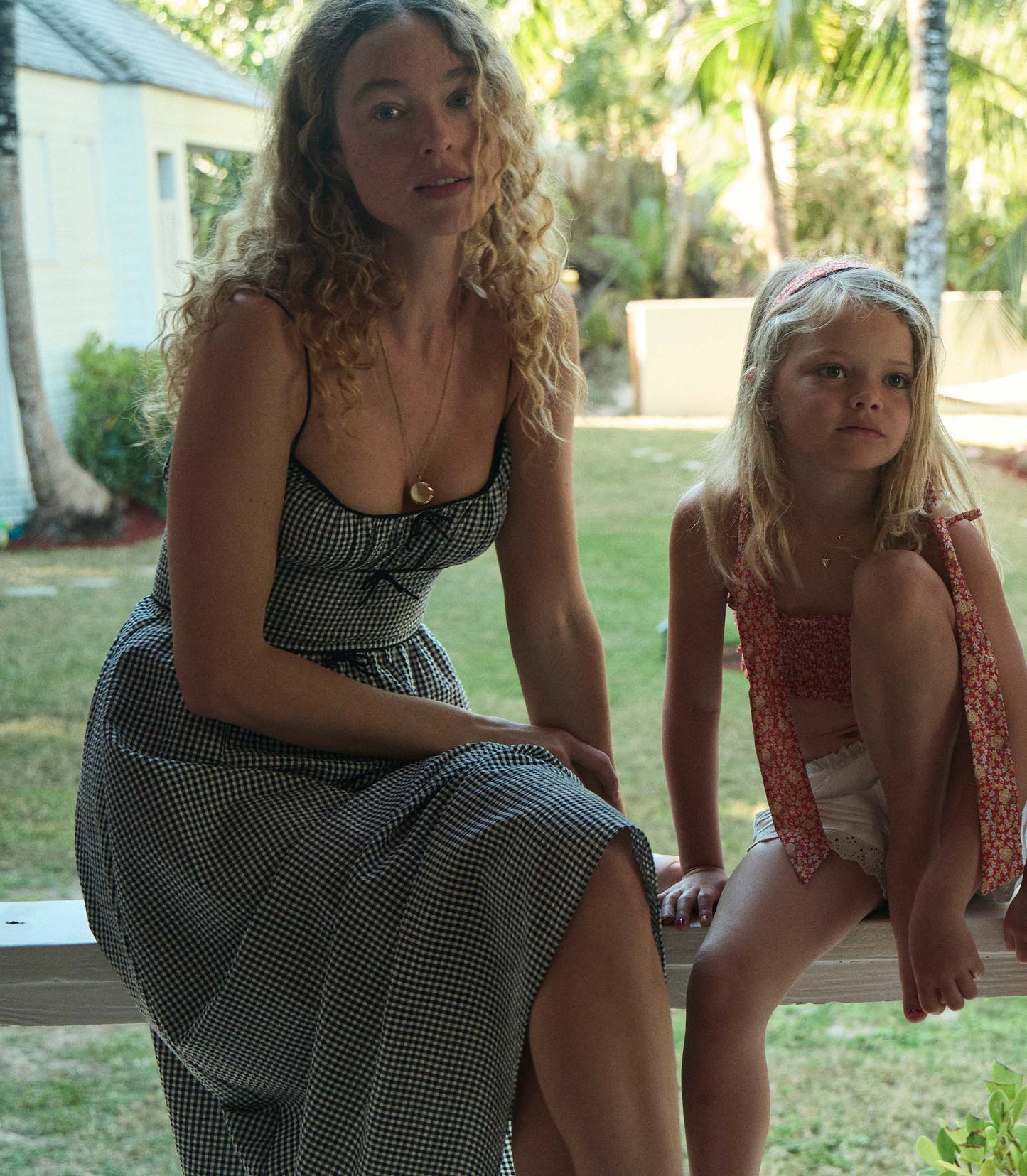 BELLINE DRESS -- NOIR LA MADDALENA GINGHAM