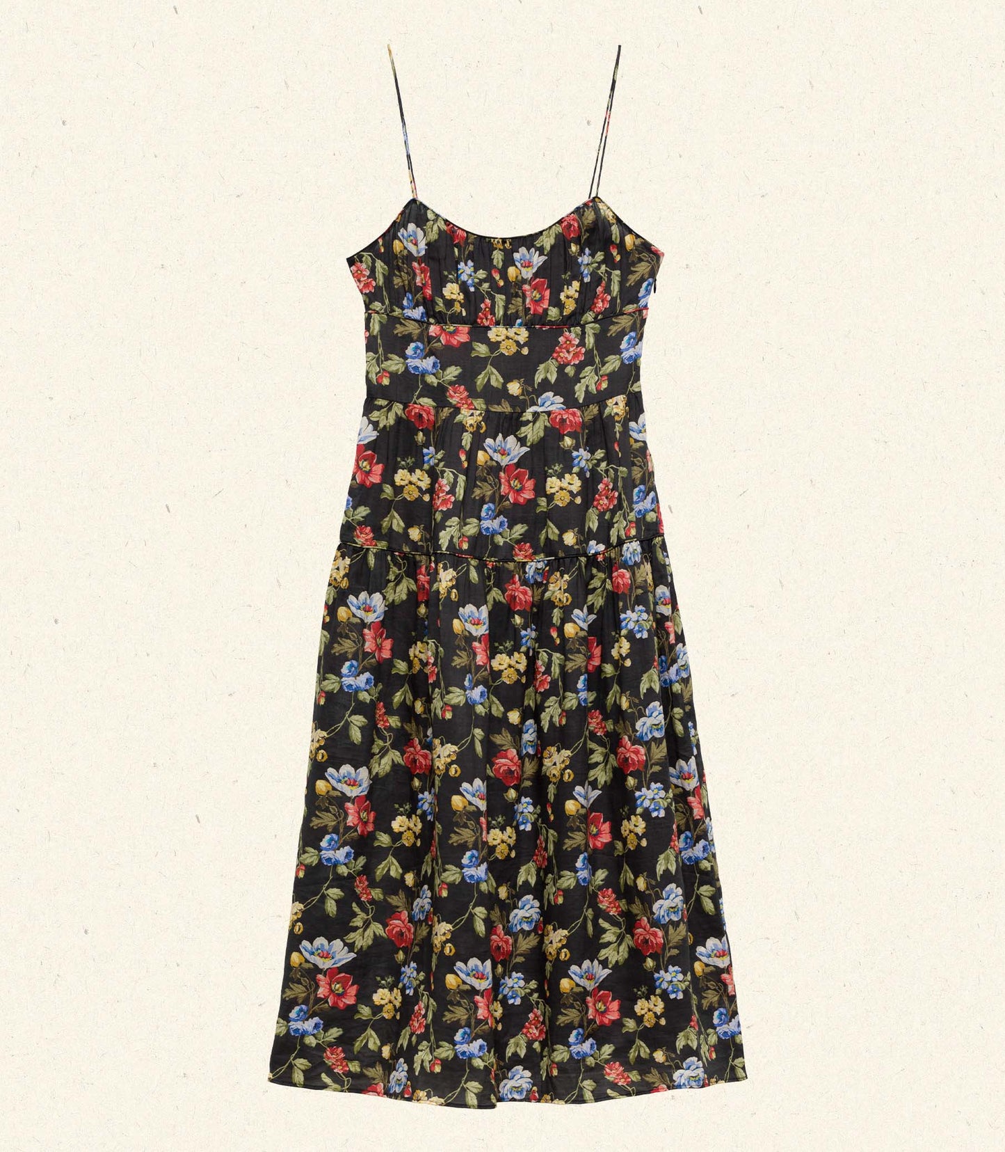 BENOIT DRESS -- NOIR WILD ROSE