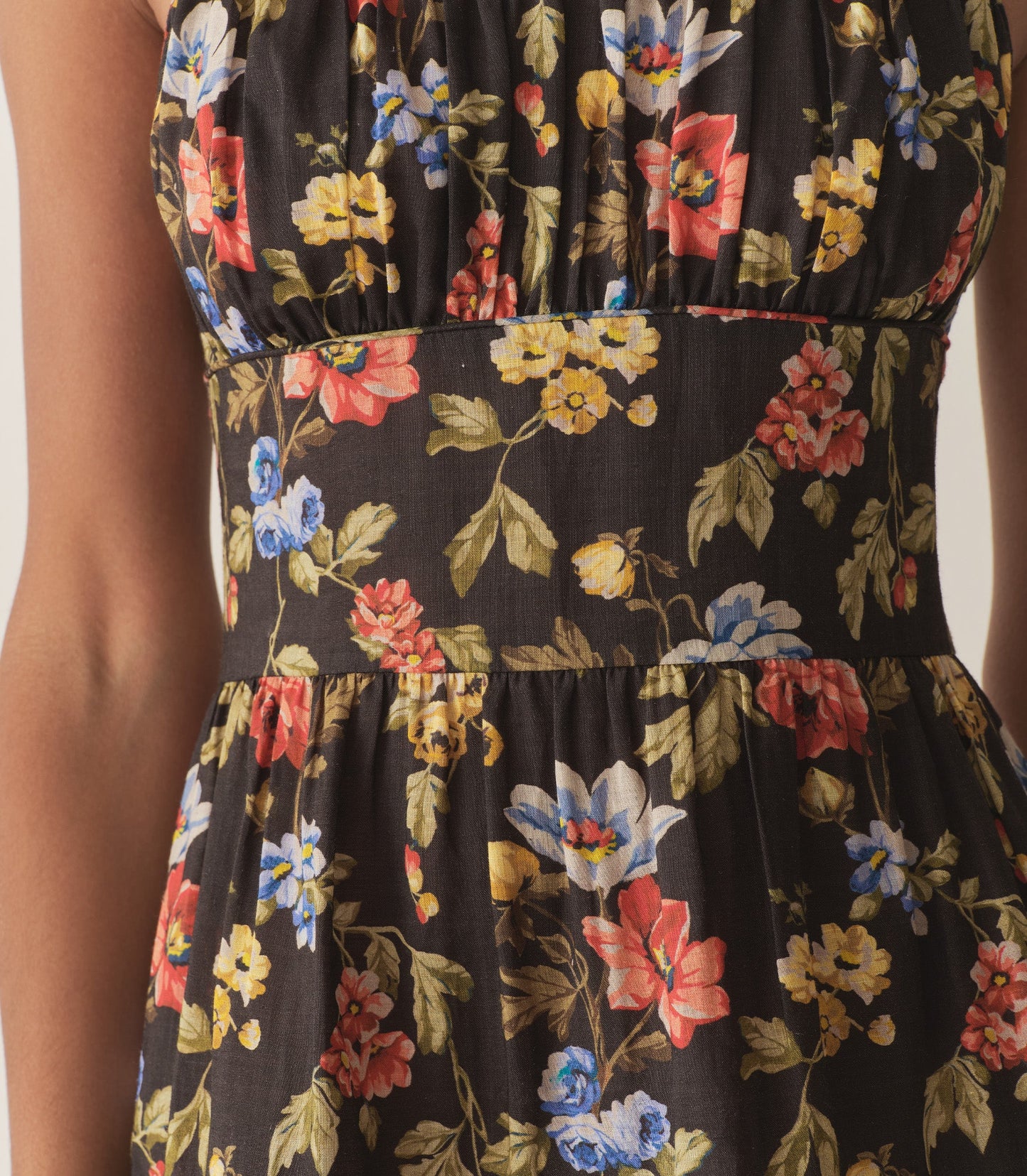 BENOIT DRESS -- NOIR WILD ROSE