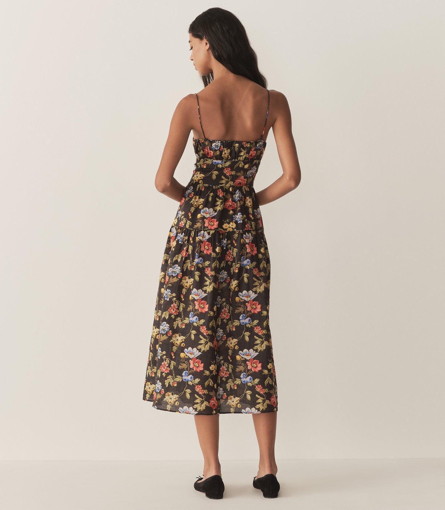 BENOIT DRESS -- NOIR WILD ROSE