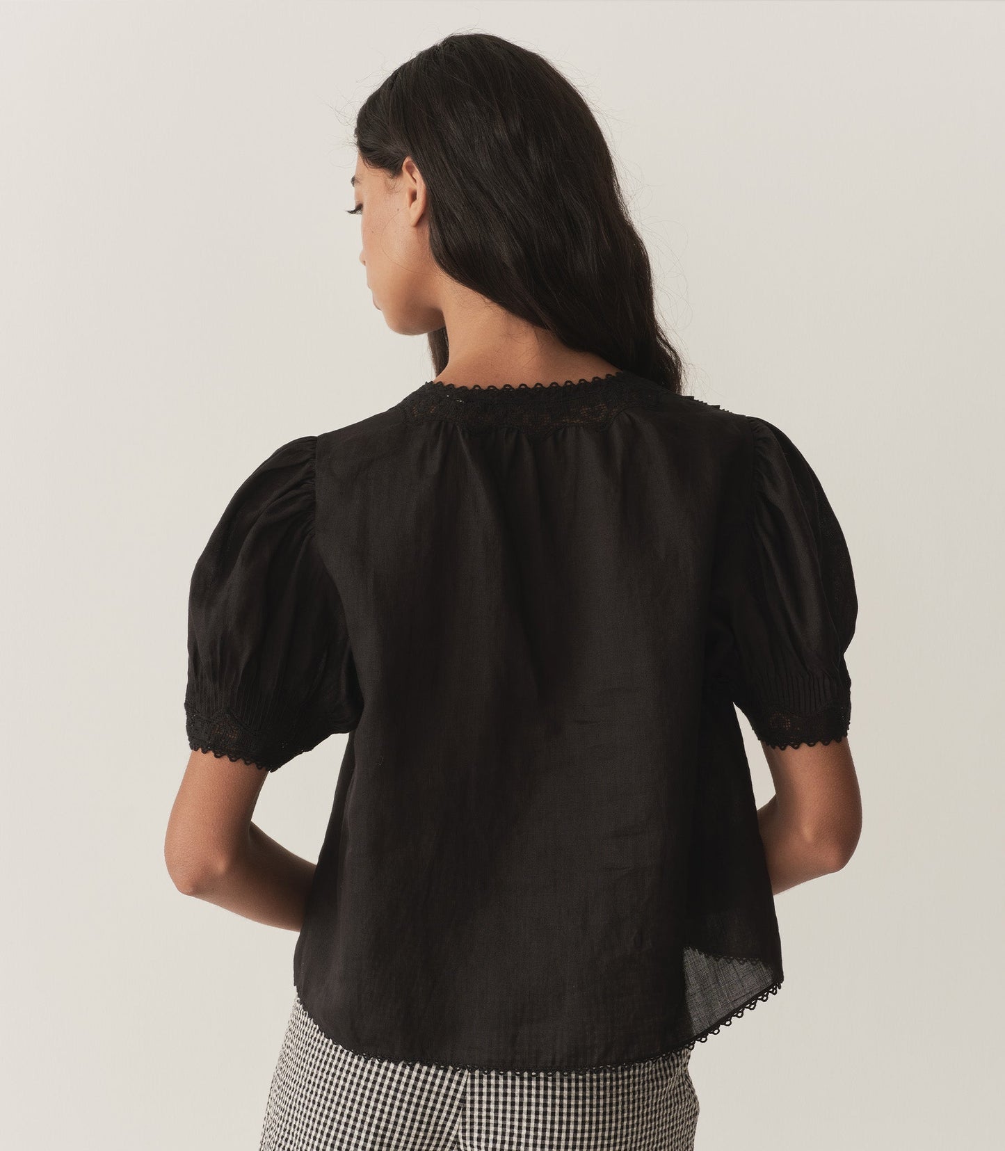 BRIGITTA TOP -- BLACK