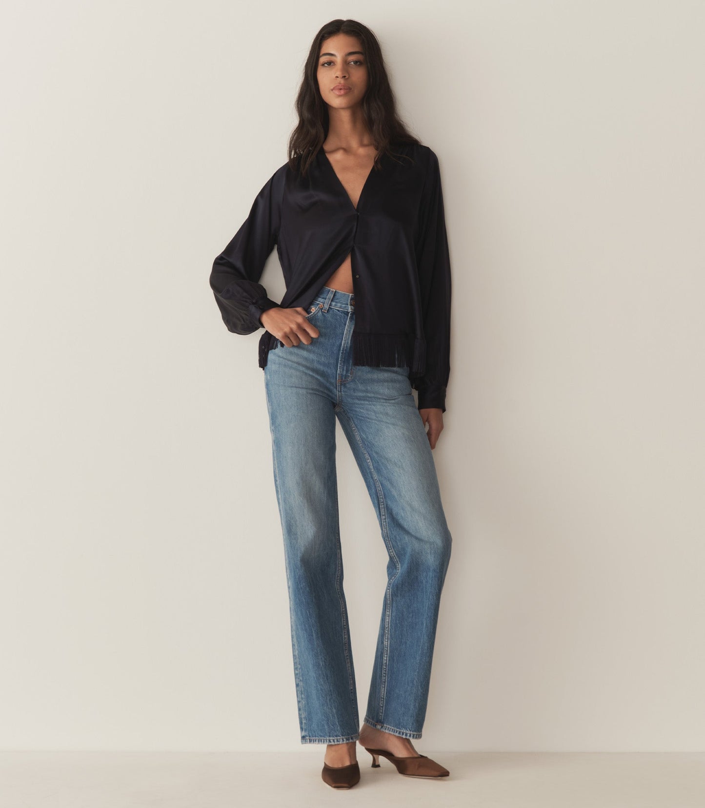 CANDACE TOP -- DEEP NAVY