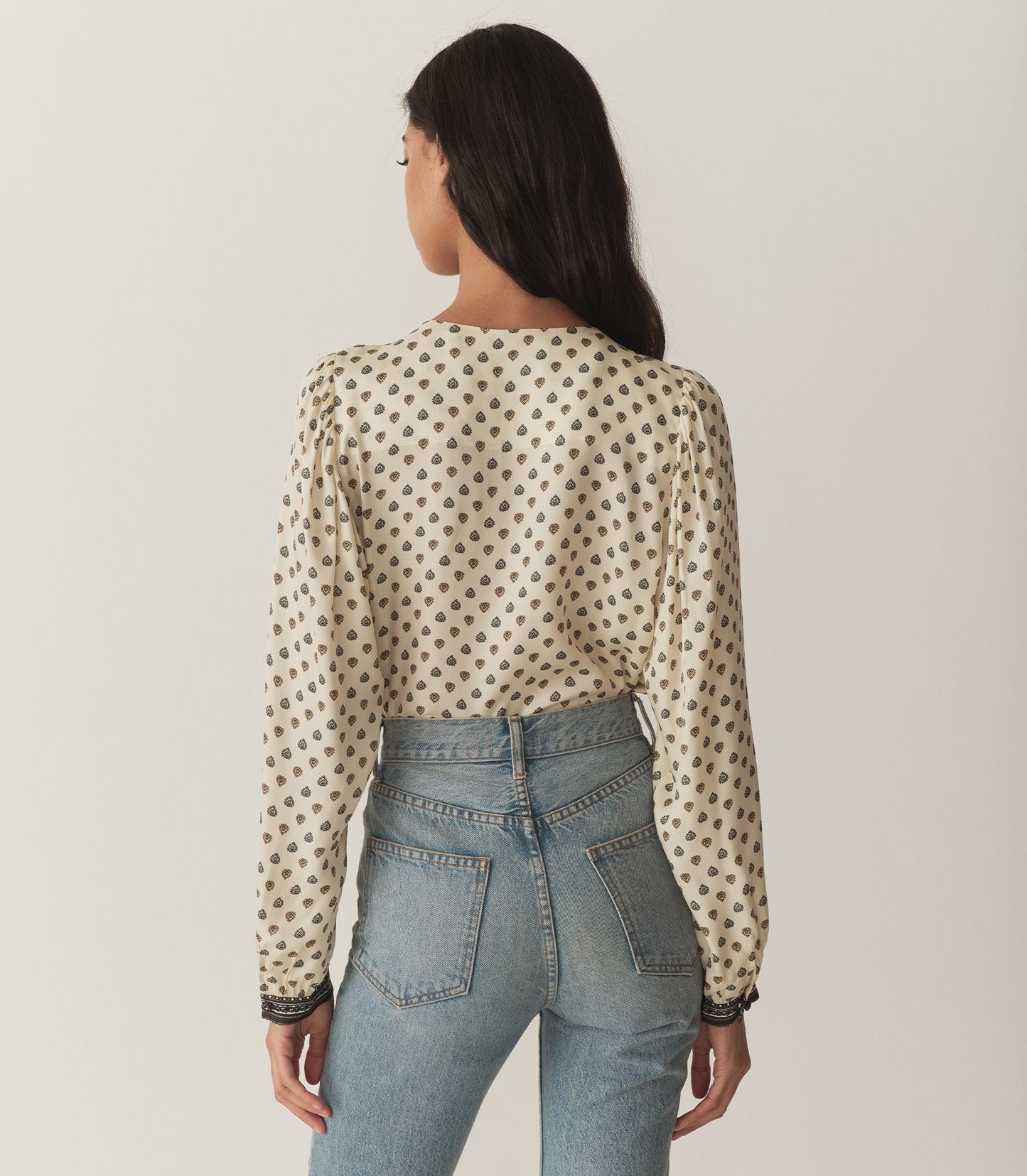 CANDACE TOP -- RIVIERA FOULARD