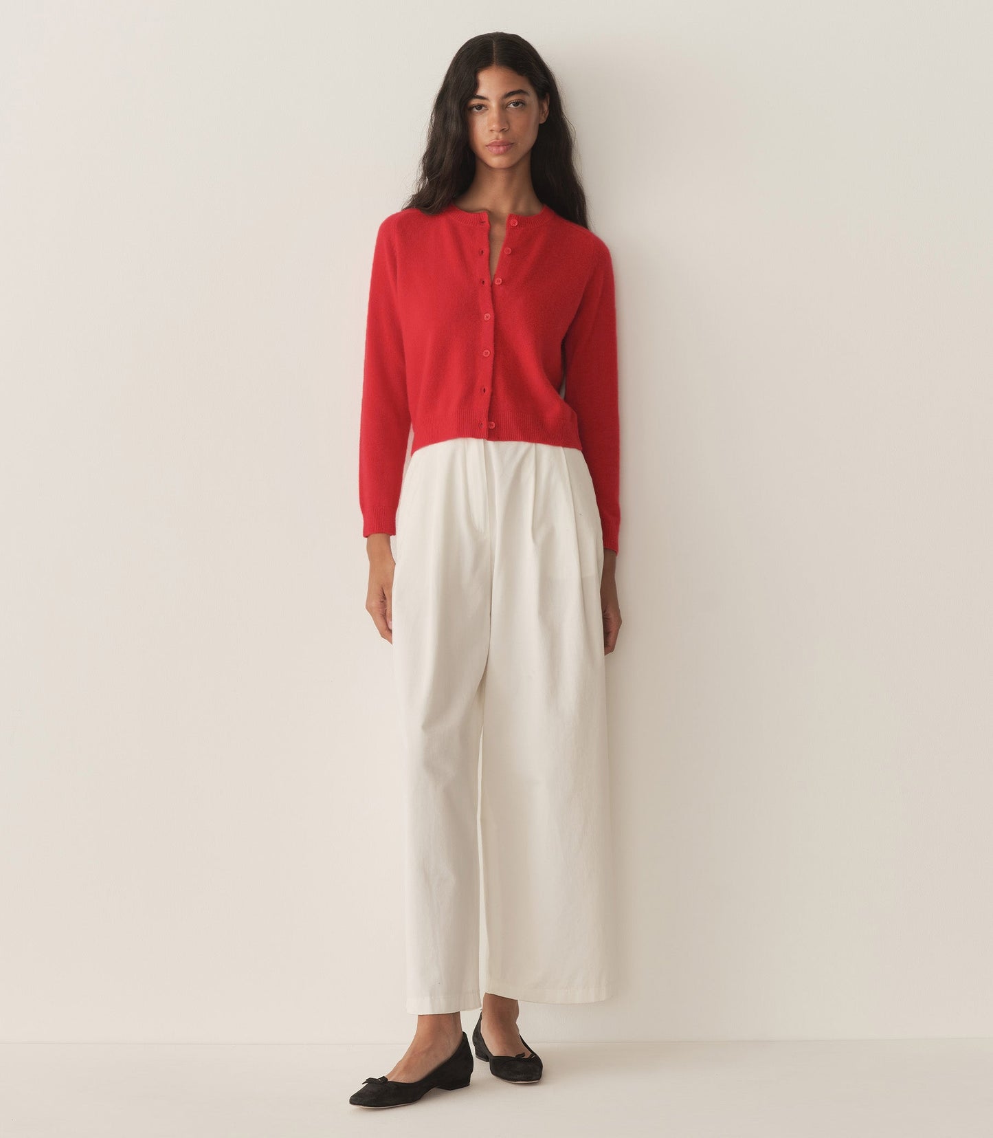 CLAUDINE CARDIGAN -- CARMINE