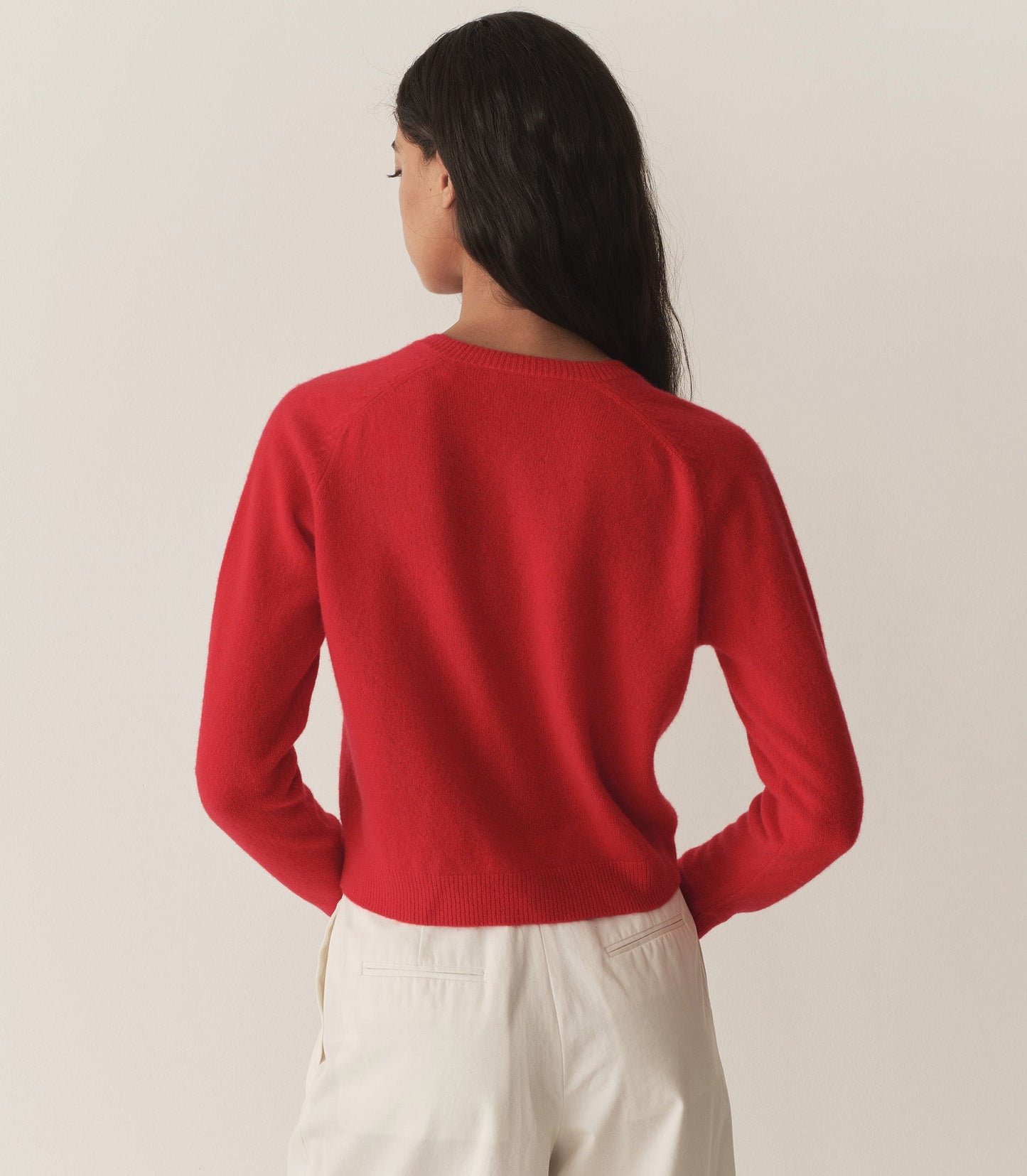 CLAUDINE CARDIGAN -- CARMINE