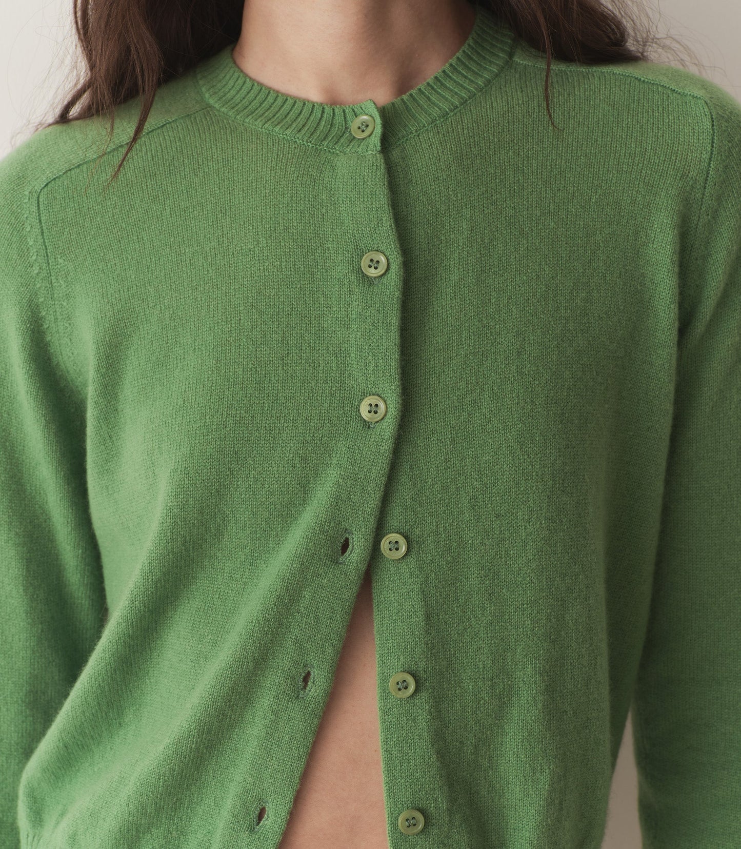 CLAUDINE CARDIGAN -- LIGHT KELLY GREEN