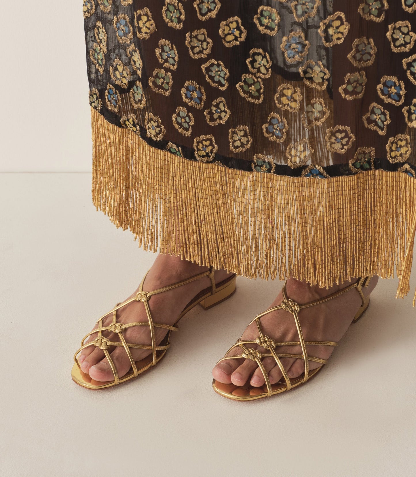 CORSICA SANDAL -- BRASS