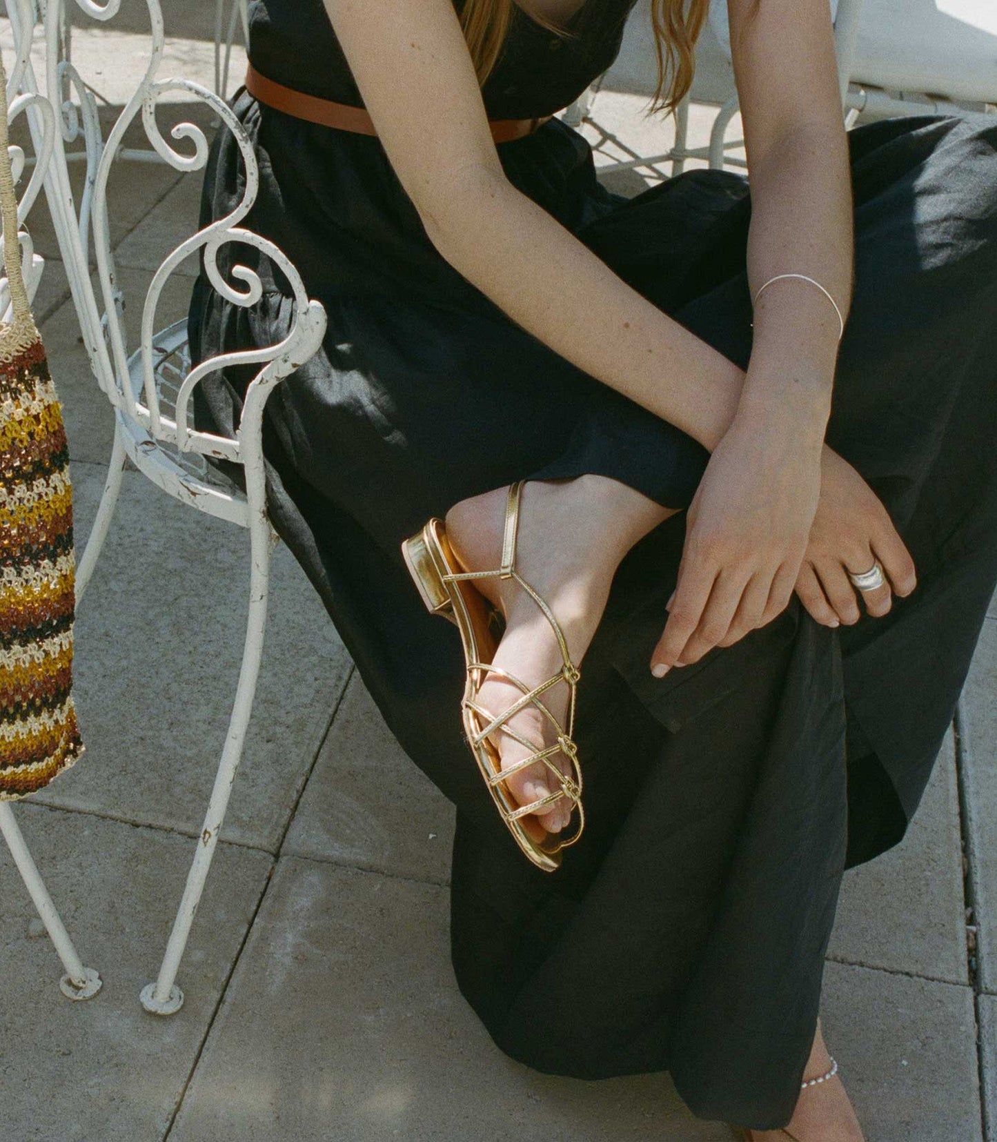 CORSICA SANDAL -- BRASS