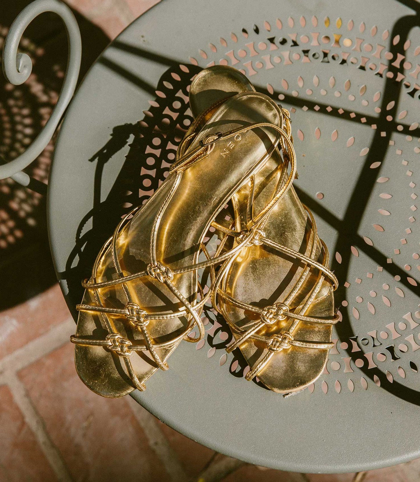 CORSICA SANDAL -- BRASS