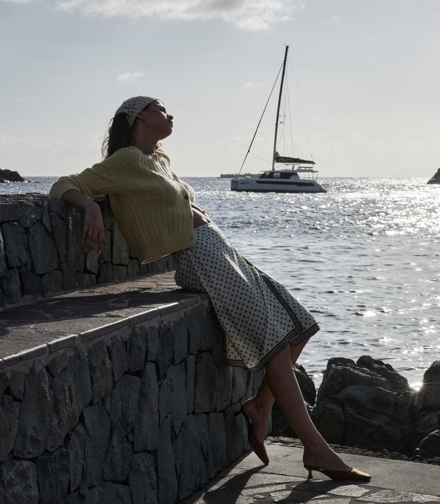 DELIA SKIRT -- RIVIERA FOULARD