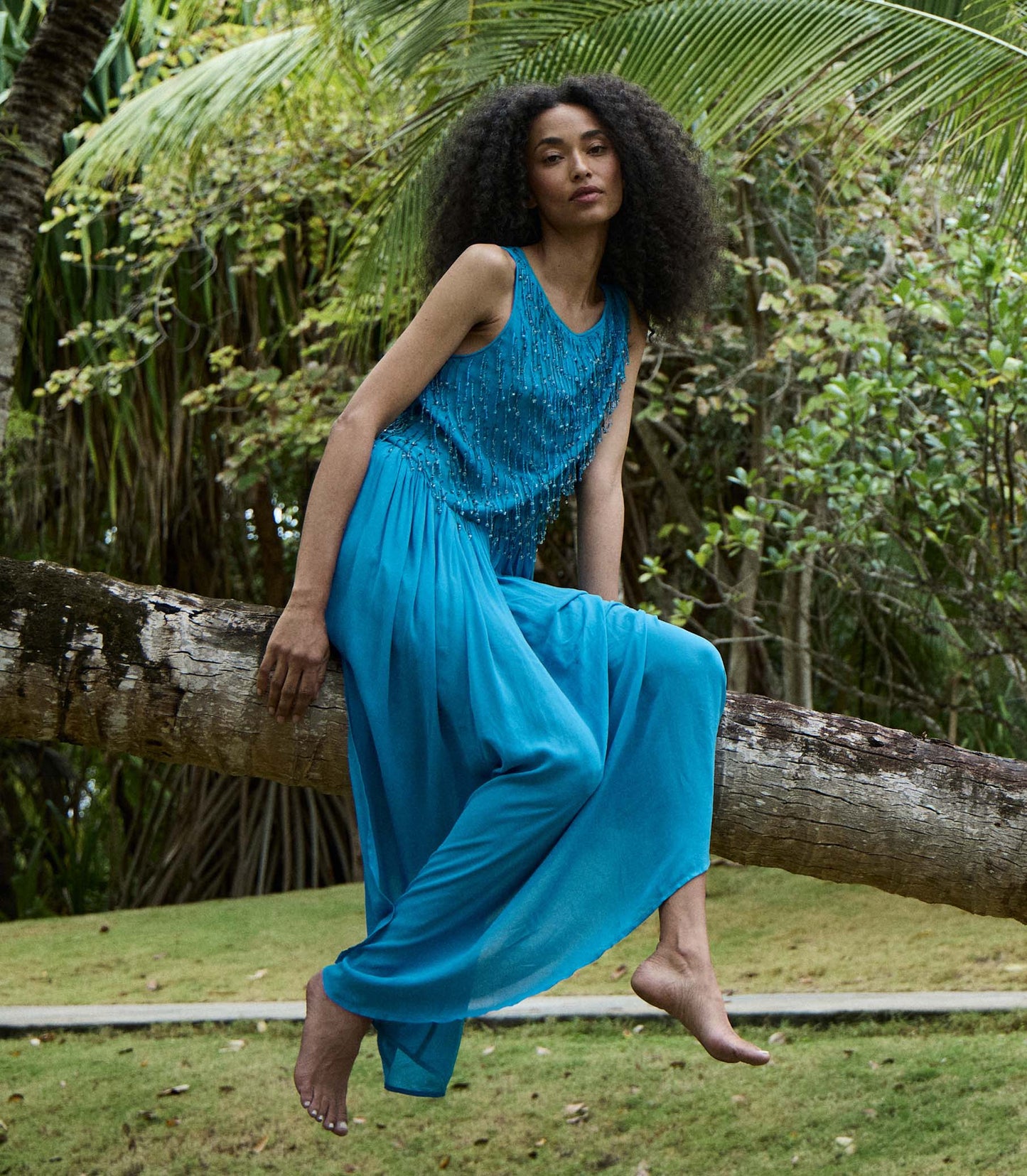 DONYALE DRESS -- BLUE GROTTO