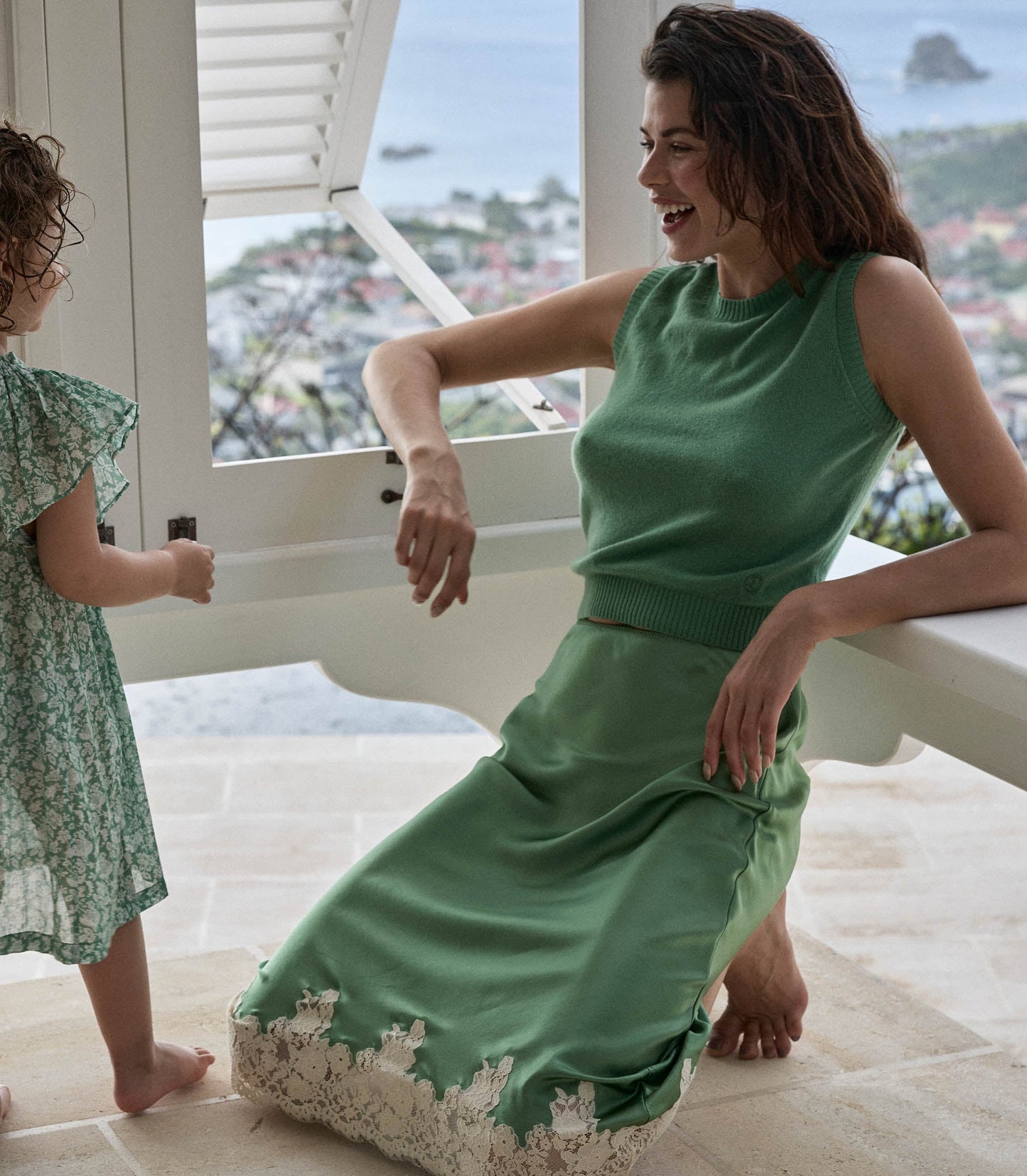 ELOWENA SKIRT -- PERIDOT