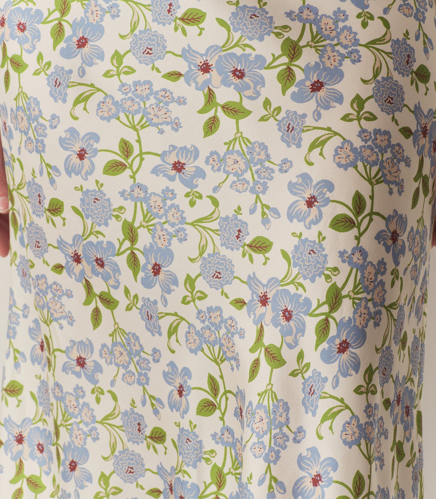 ELOWENA SKIRT -- IVORY STRAWBERRY MOON FLORAL