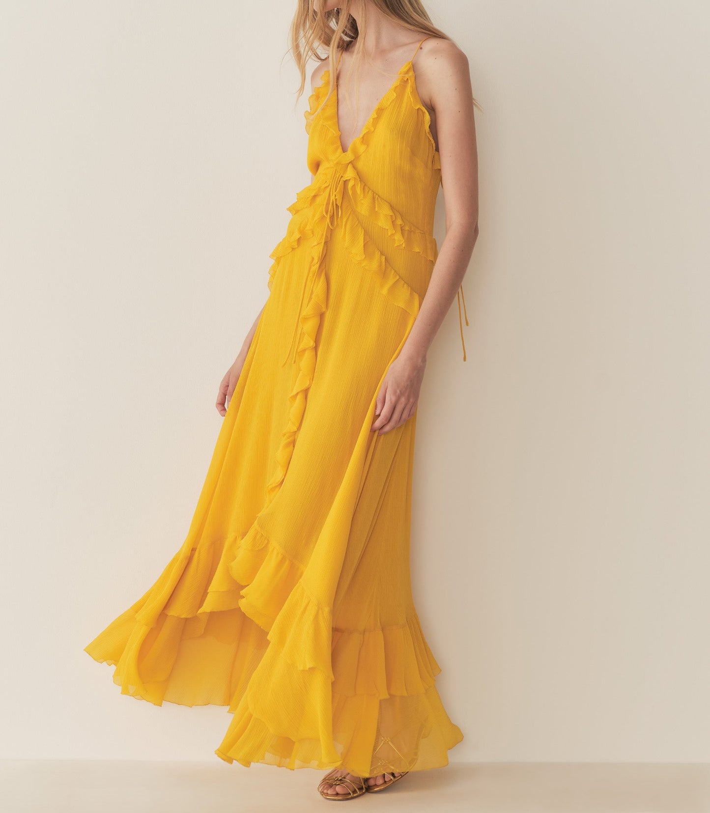 EVELINA DRESS -- GOLDEN ACACIA