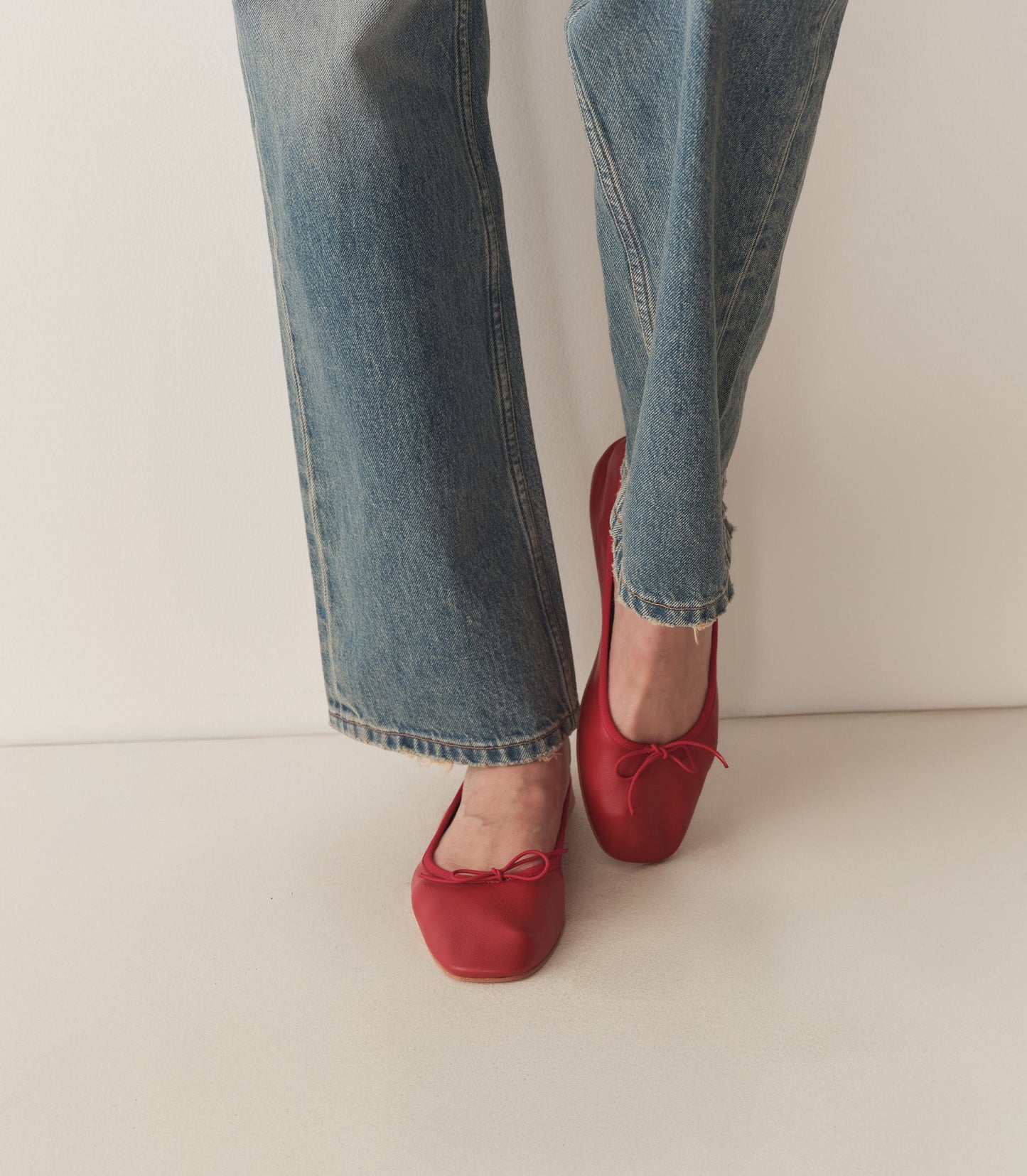 FIFI BALLET FLAT -- RED NAPPA