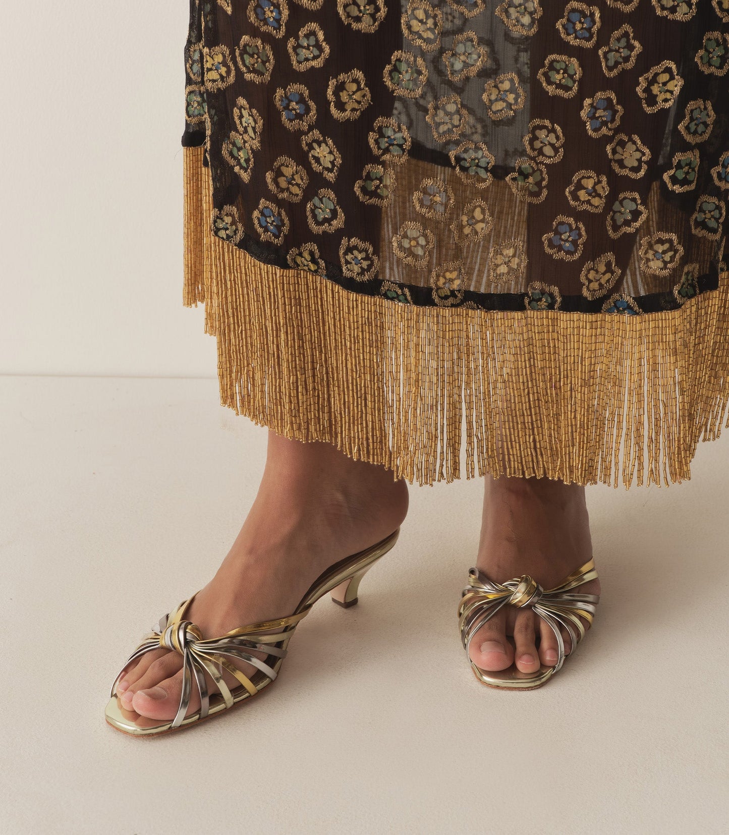 GIO SANDAL -- MIXED METALLIC LEATHER