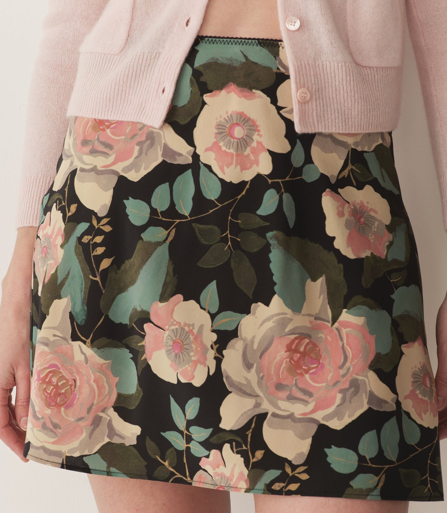 GIULIETTA SKIRT -- ROSE GARDEN FLORAL