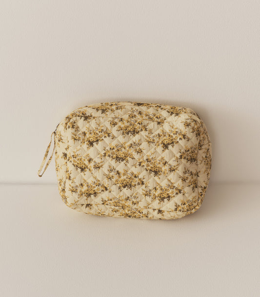 GRANDE QUINCE POUCH -- CITRON ROSIER FLORAL