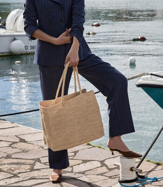 GRANDE MATHILDE BAG -- NATURAL RAFFIA