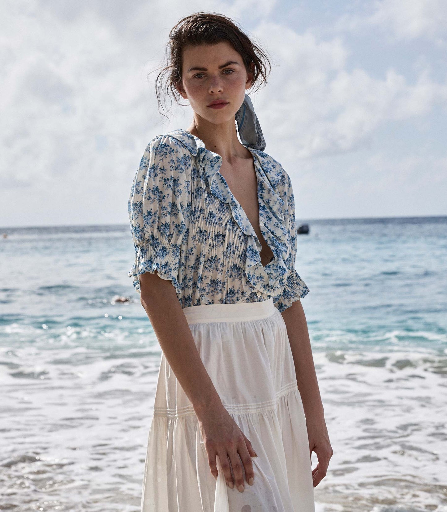 HENRI TOP -- BLEU ROSIER FLORAL