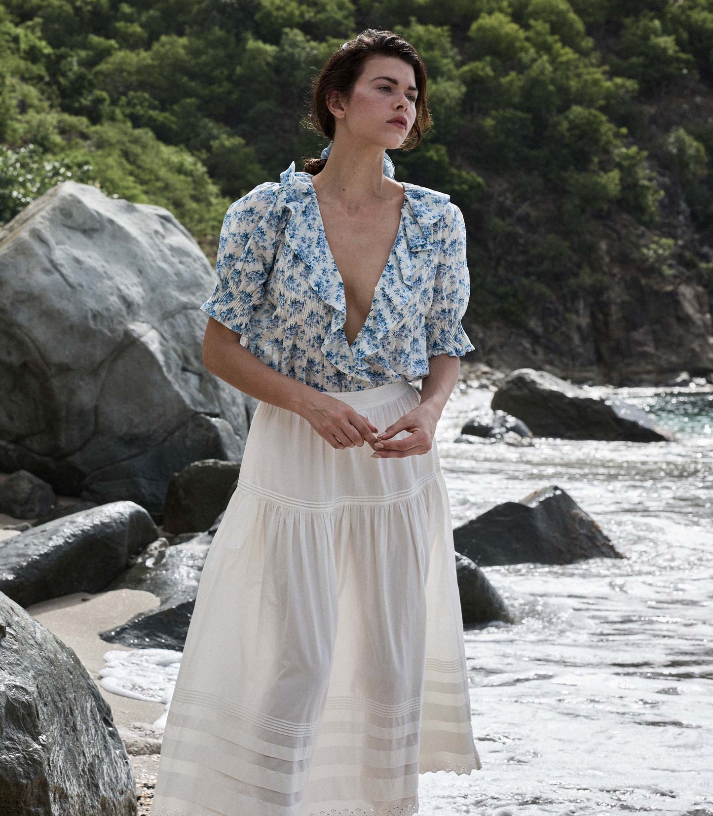 HENRI TOP -- BLEU ROSIER FLORAL