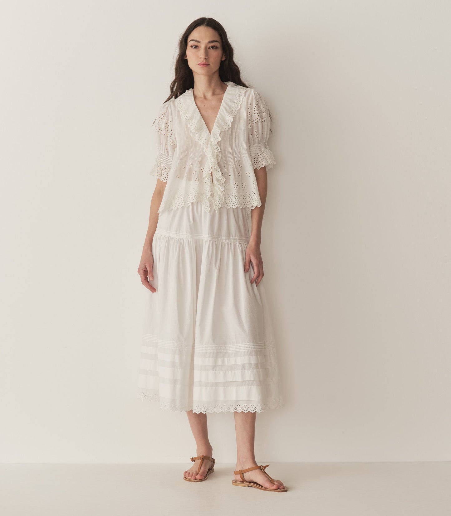 HENRI TOP -- SALT EYELET