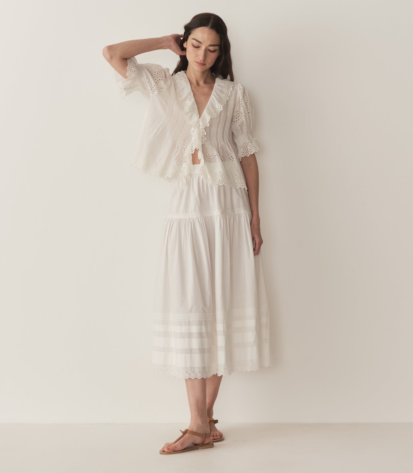 HENRI TOP -- SALT EYELET