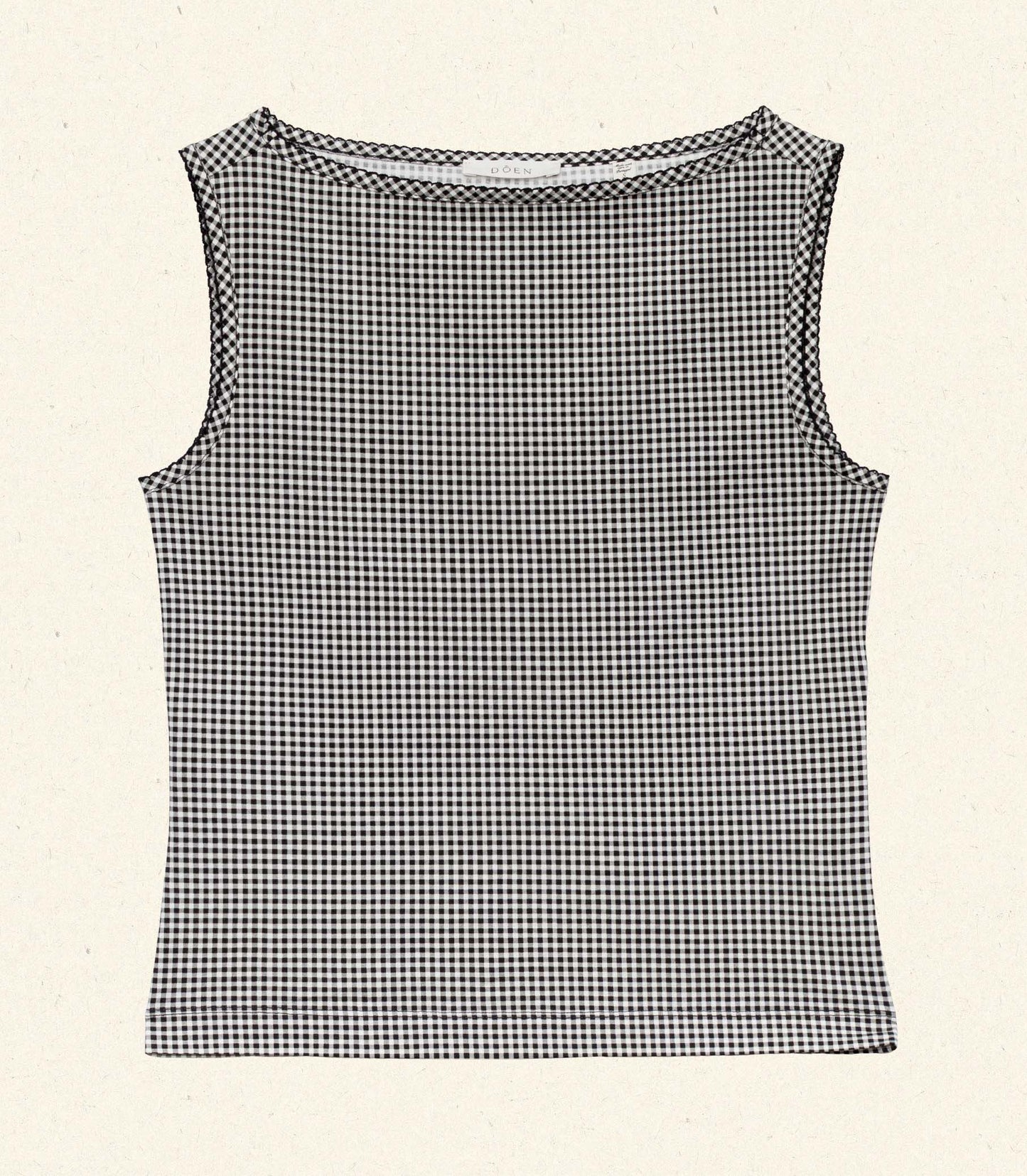 IDA TANK -- NOIR LA MADDALENA GINGHAM