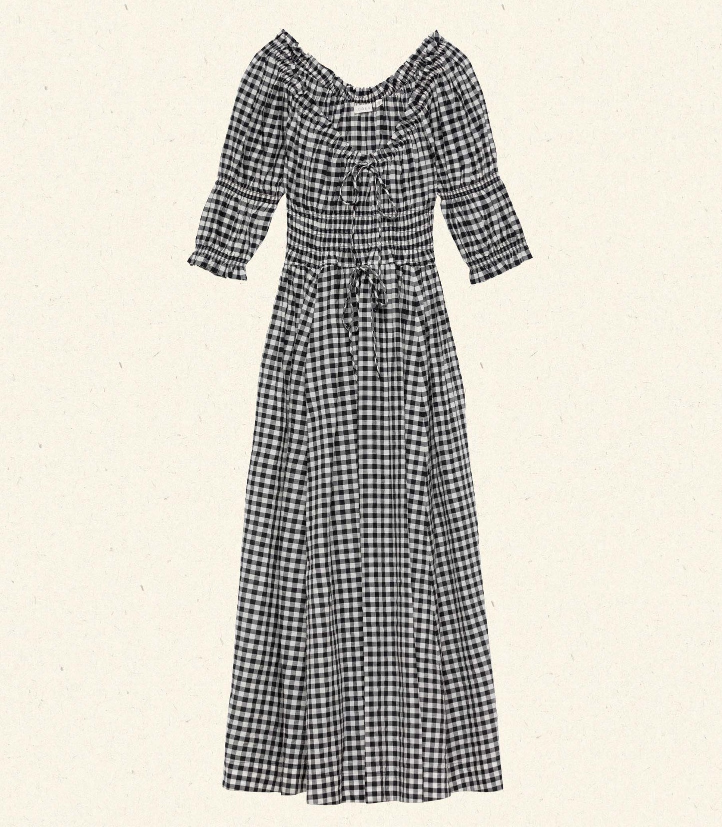 ISCHIA DRESS -- NOIR GRETA GINGHAM