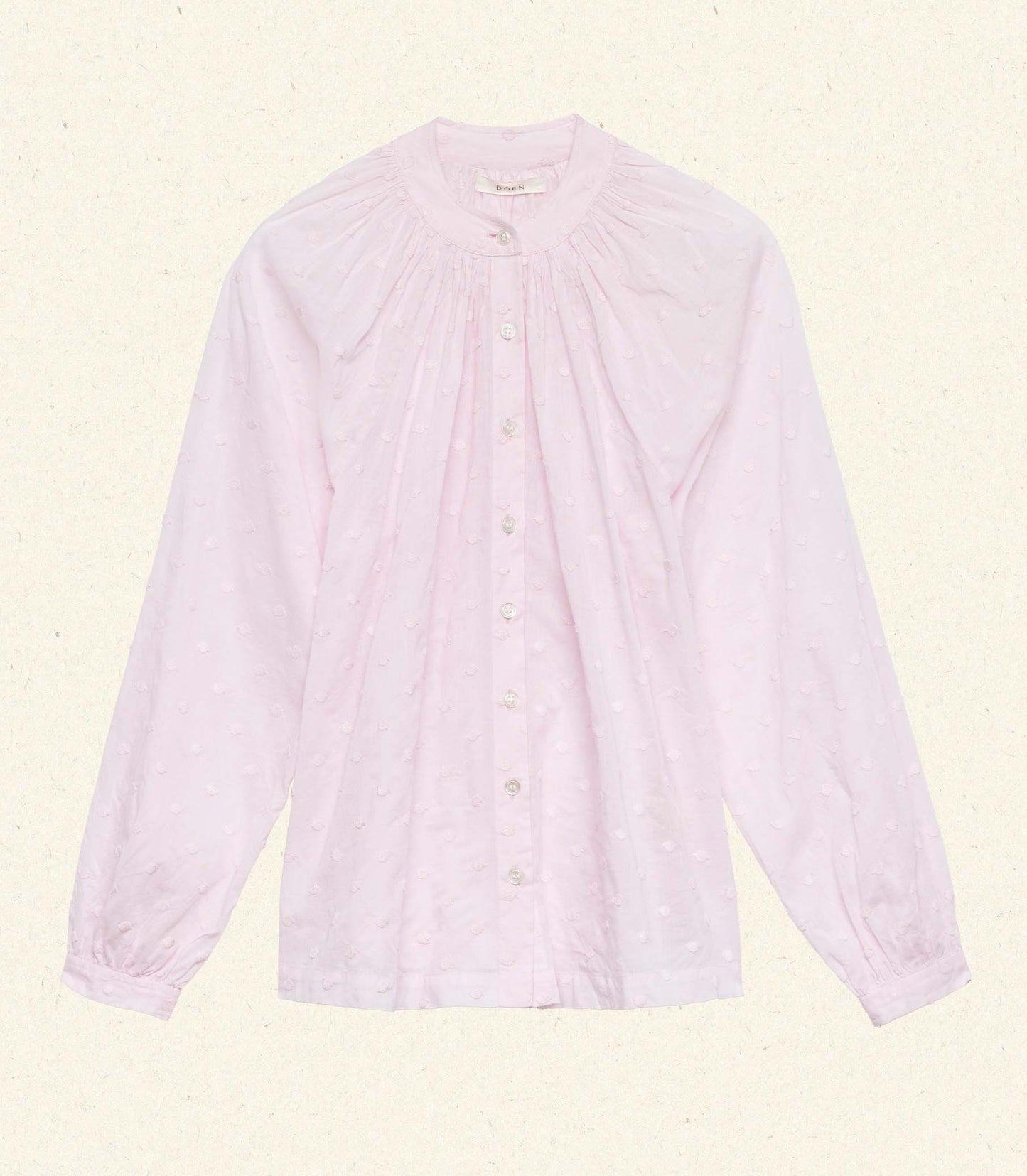 JULIENNE TOP -- SOFT ORCHID SWISS DOT