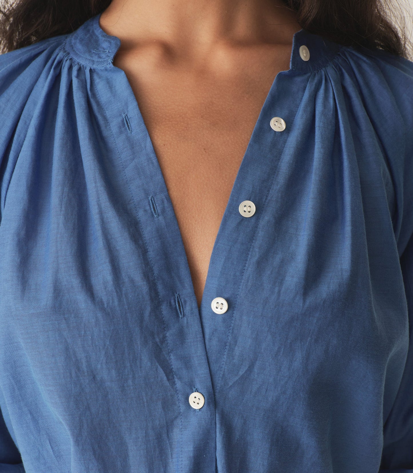 JULIENNE TOP -- SANTORINI BLUE