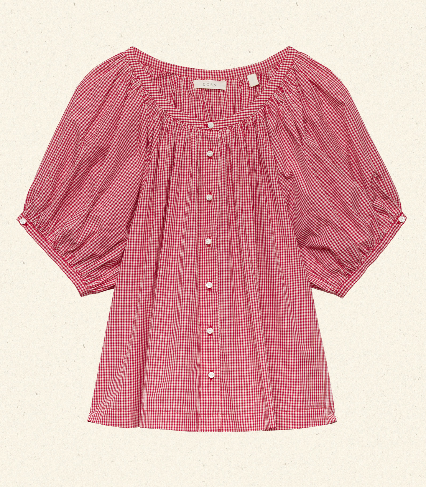 JUNE TOP -- CERISE PARIS GINGHAM