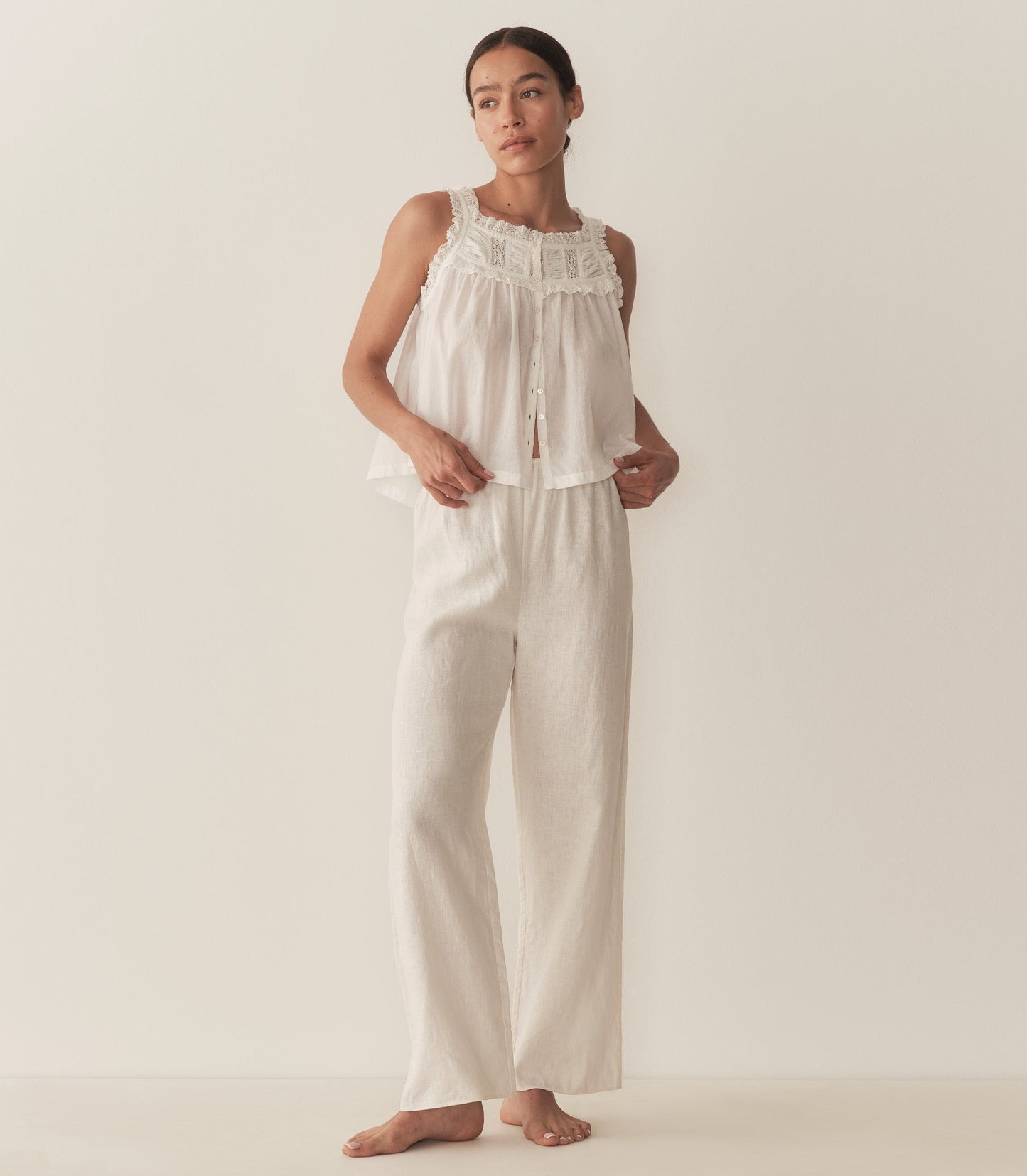 LAVON LINEN PANT -- SALT