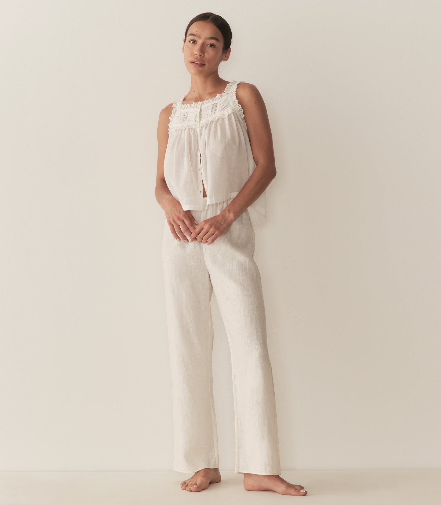 LAVON LINEN PANT -- SALT