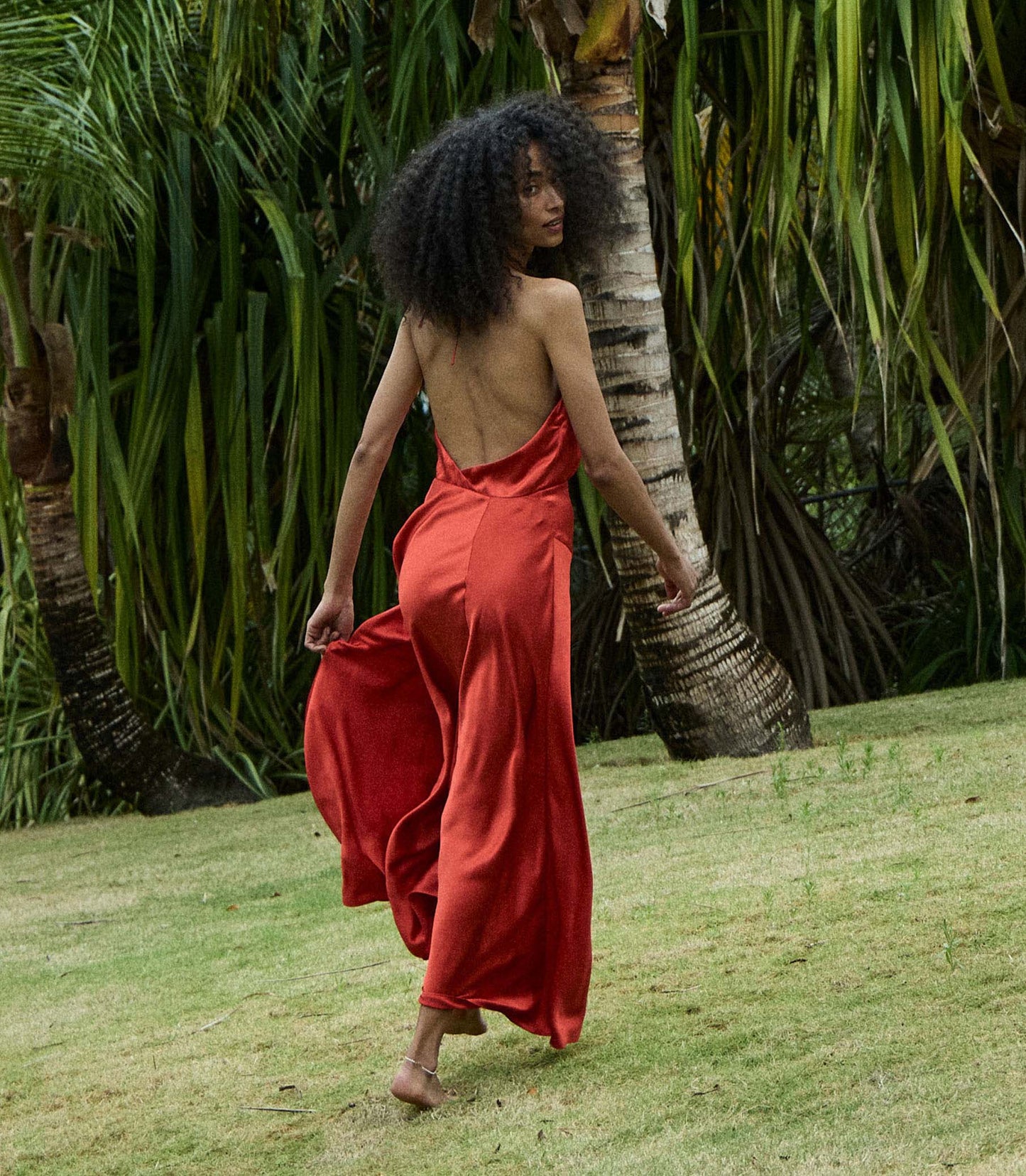 LILAIA DRESS -- FIERY CORAL