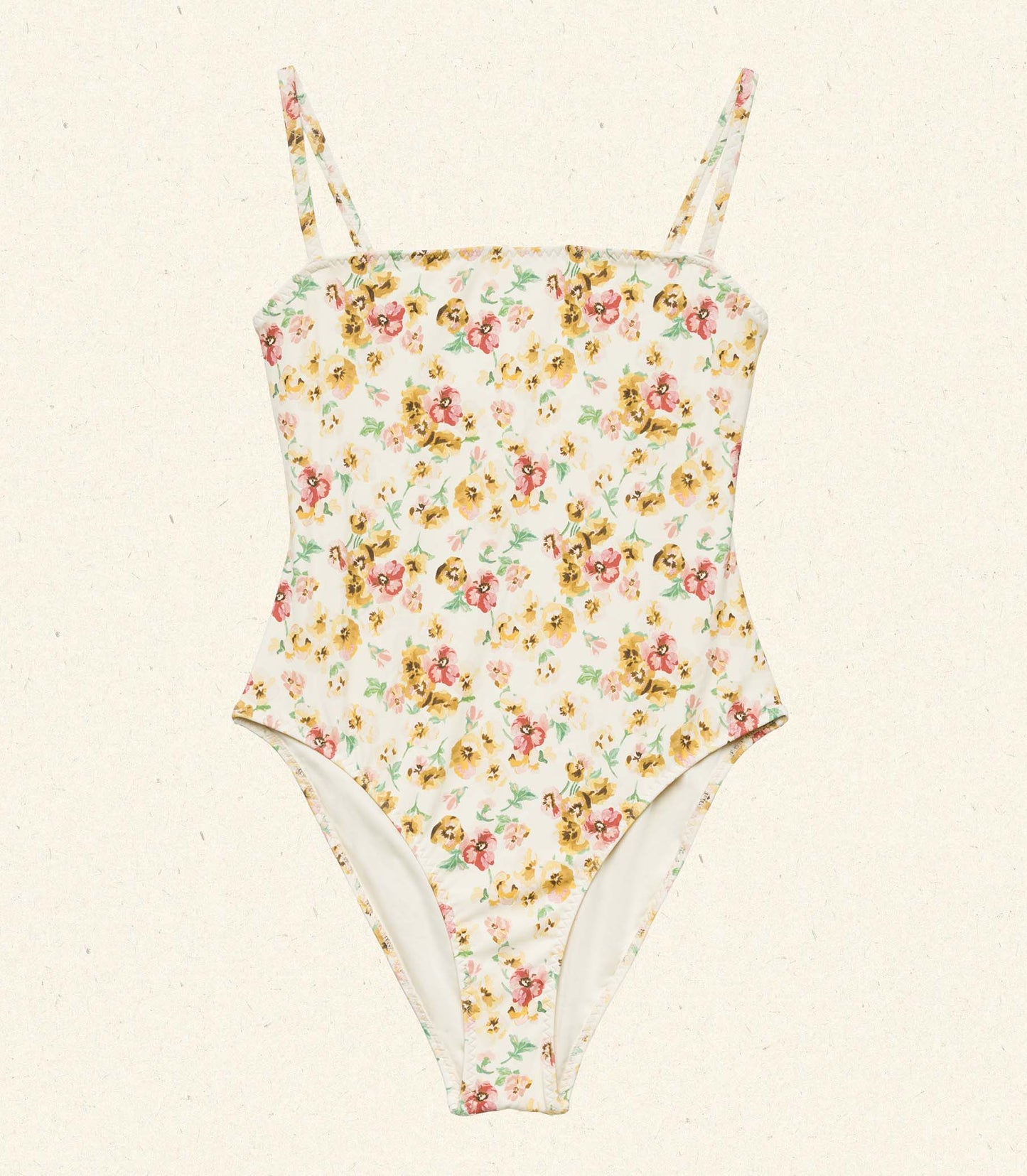 MARBELLA MAILLOT -- CITRON PANSY FLORAL